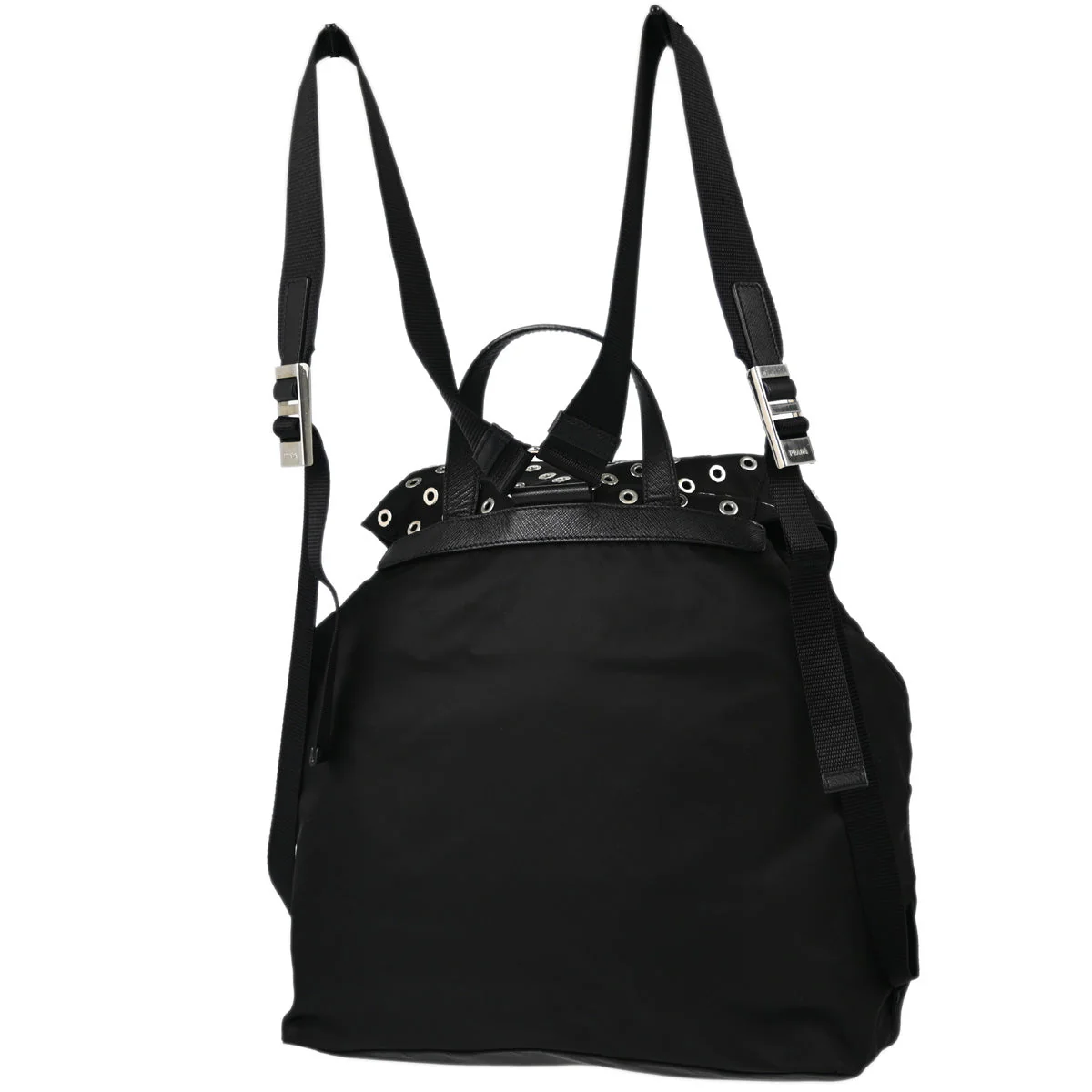 Prada Black Nylon Backpack - Image 2