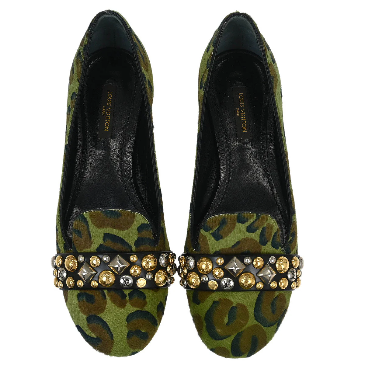 Louis Vuitton * 2013 Pony Hair Leopard Print Opera Shoes #36.5 - Image 2