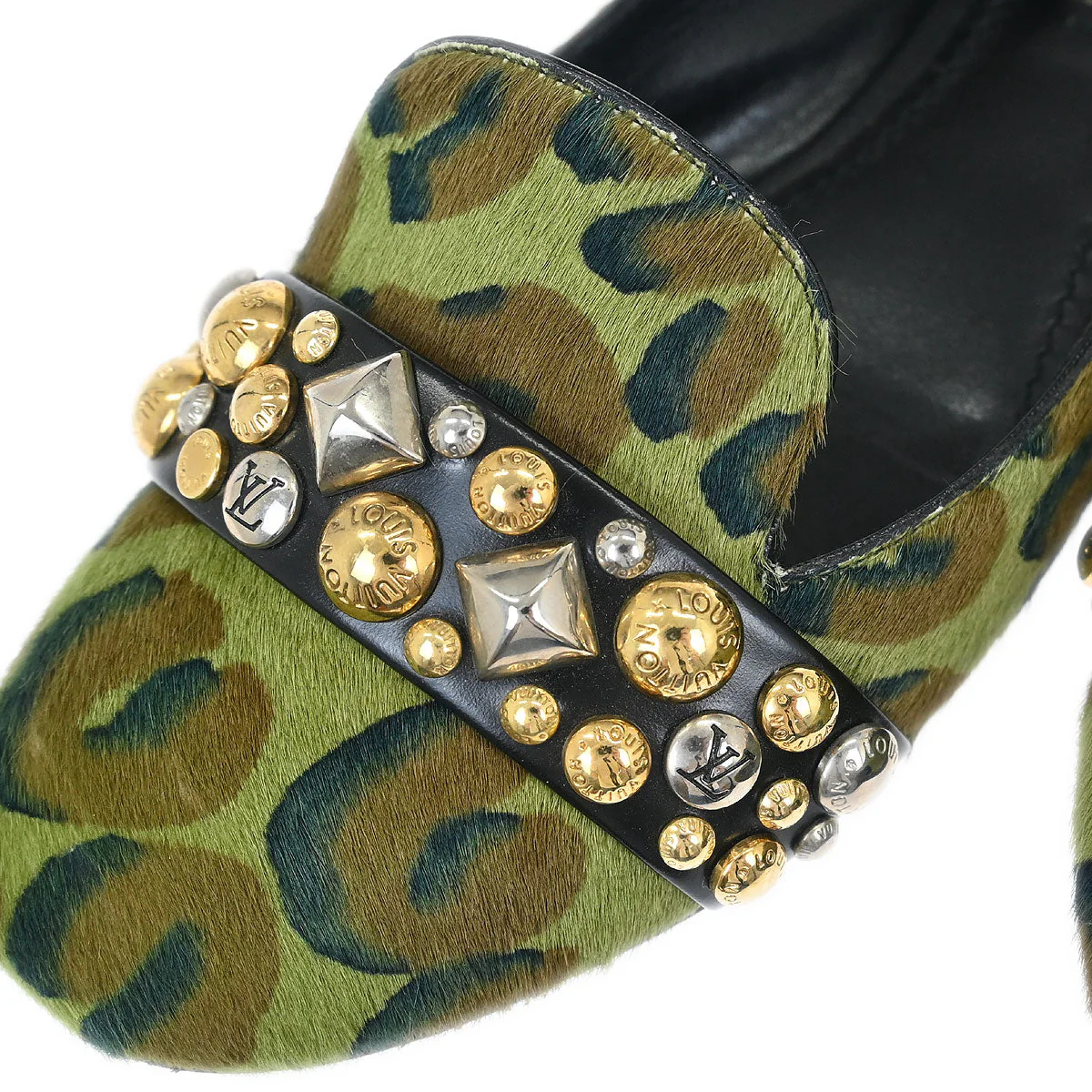 Louis Vuitton * 2013 Pony Hair Leopard Print Opera Shoes #36.5 - Image 5
