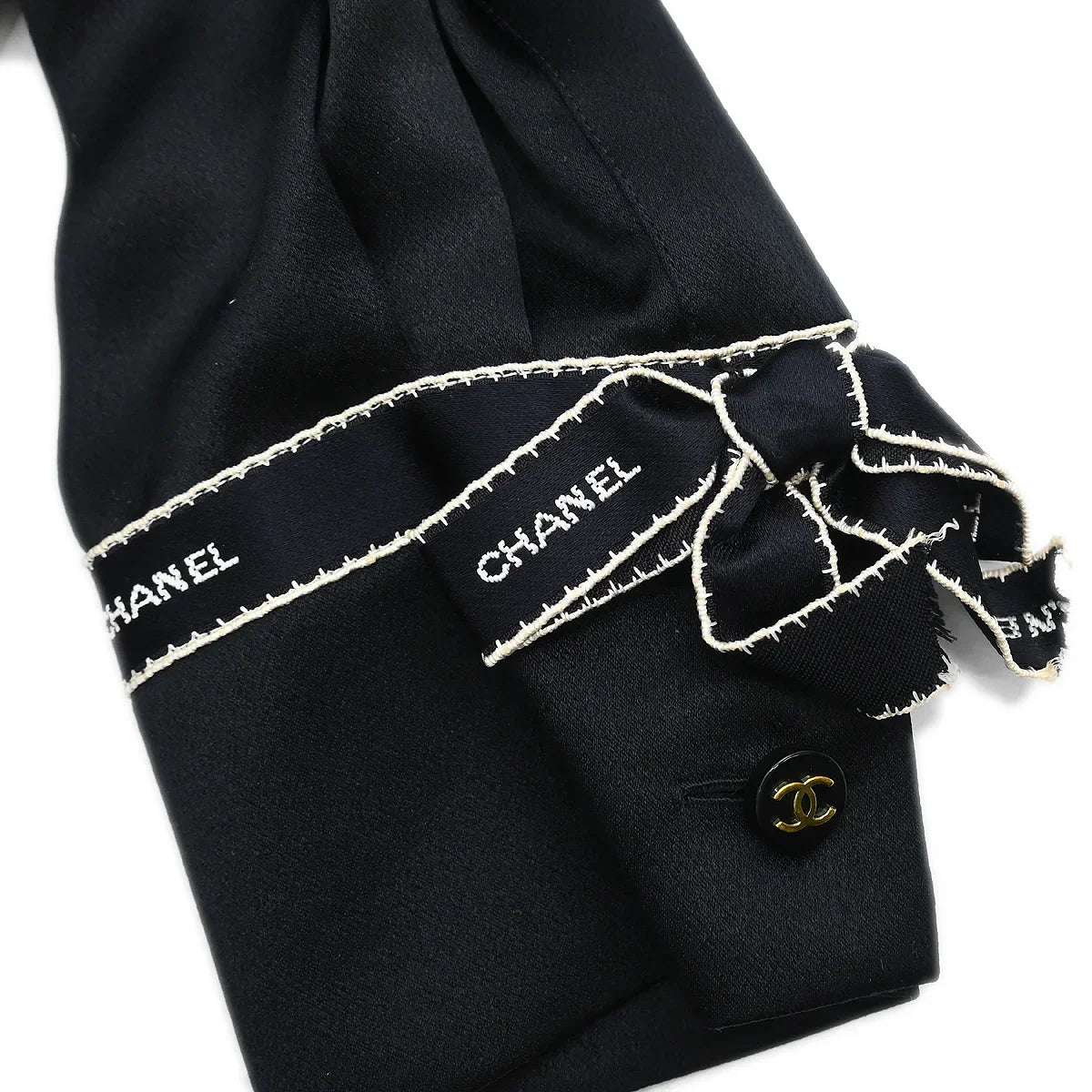 Chanel 1994 Blouse Shirt Black #40 - Image 3