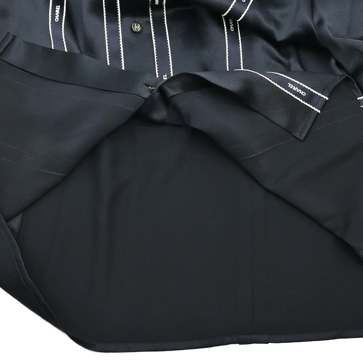 Chanel 1994 Blouse Shirt Black #40 - Image 7