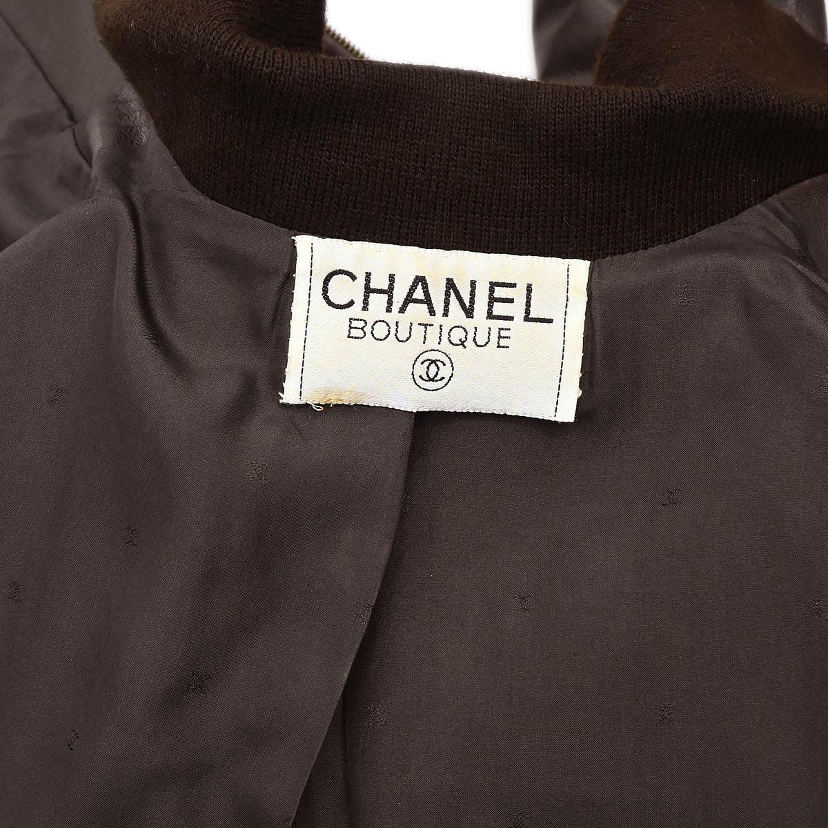 Chanel Zip Up Leather Jacket Brown - Image 8