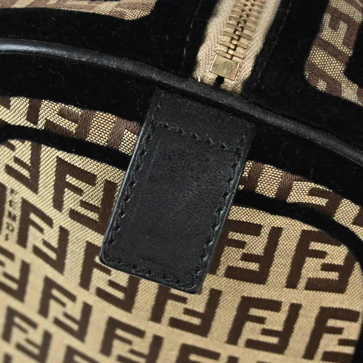 Fendi 2006 Brown Zucchino Handbag - Image 6