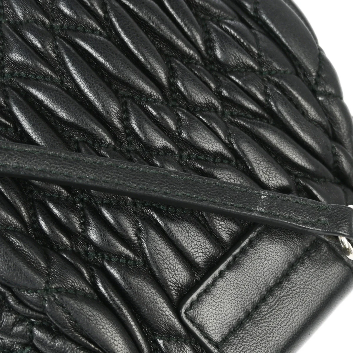 Miu Miu Black Lambskin Matelasse Shoulder Bag 194 - Image 10