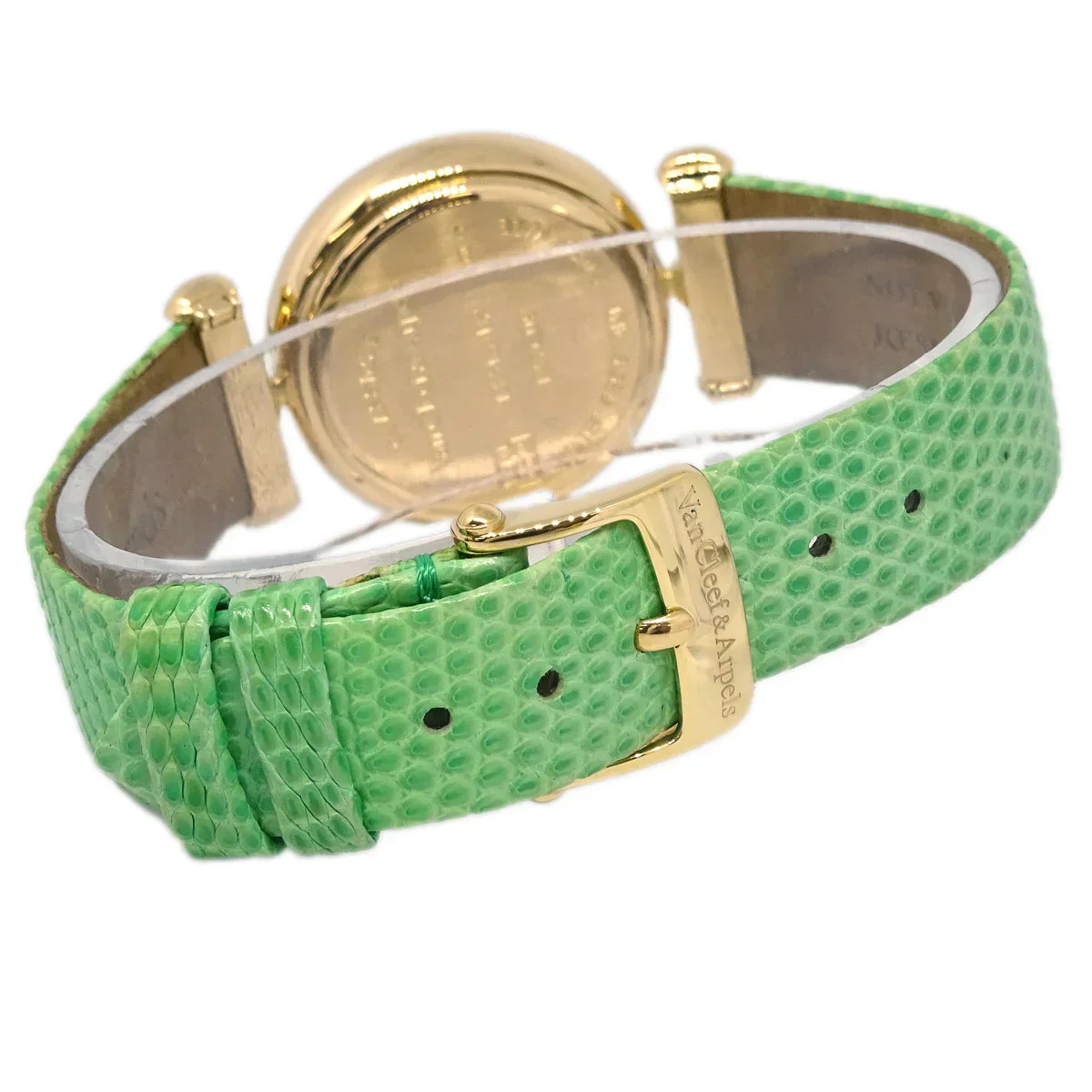 Van Cleef & Arpels * YG Diamond Ref.13343B2 Quartz Watch 18KYG Lizard - Image 3