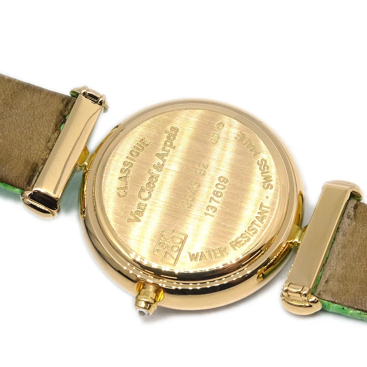Van Cleef & Arpels * YG Diamond Ref.13343B2 Quartz Watch 18KYG Lizard - Image 7