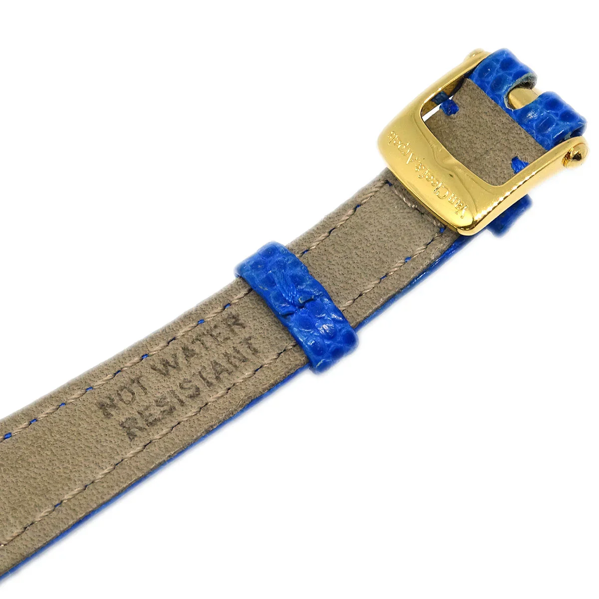 Van Cleef & Arpels * Ref.131964 YG Diamond Quartz Watch 18KYG Blue - Image 6