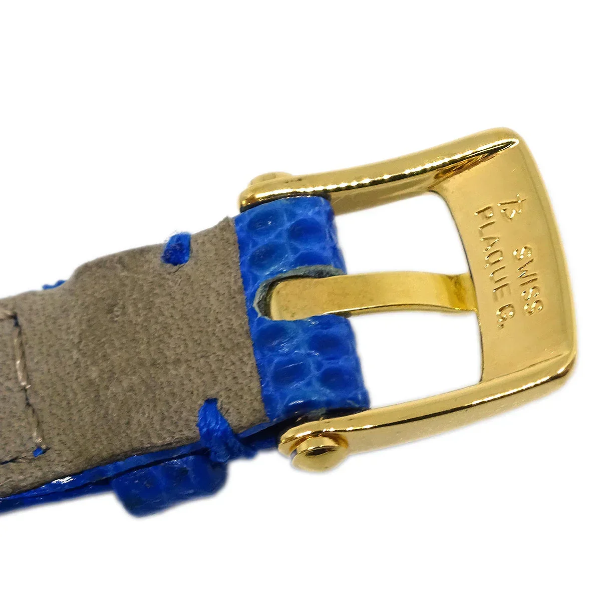 Van Cleef & Arpels * Ref.131964 YG Diamond Quartz Watch 18KYG Blue - Image 7