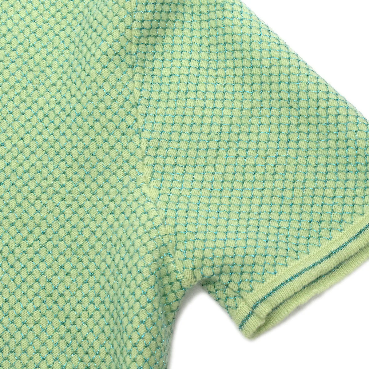 Chanel 2001 Set Cardigan Short Sleeve Top Light Green #38 - Image 7