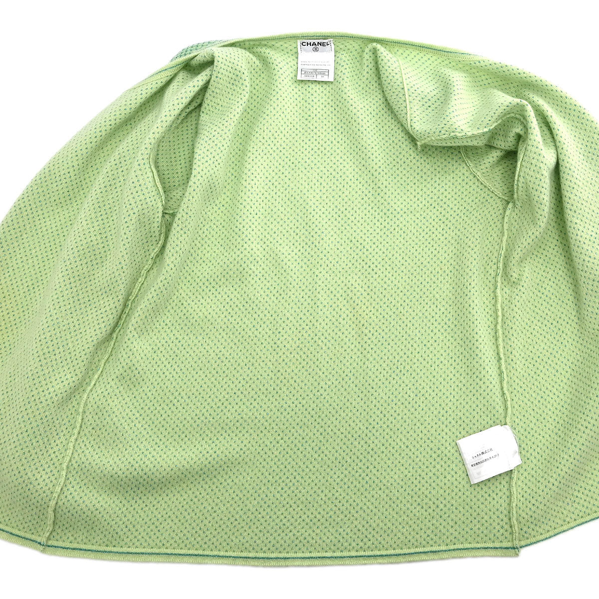 Chanel 2001 Set Cardigan Short Sleeve Top Light Green #38 - Image 8