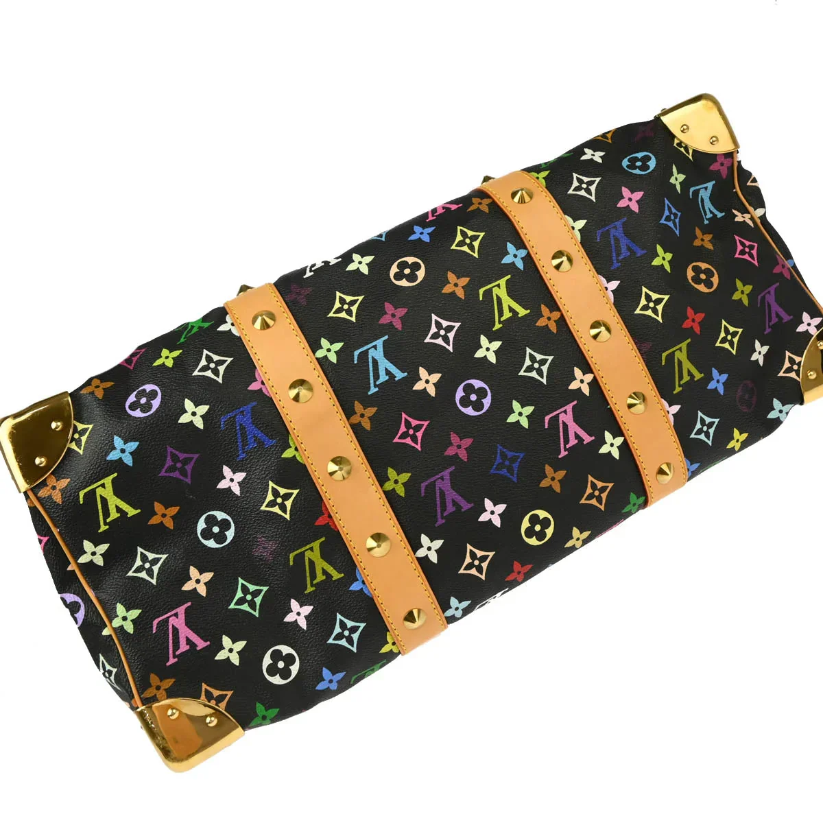 Louis Vuitton 2003 Black Monogram Multicolor Speedy 45 Handbag M92640 - Image 5