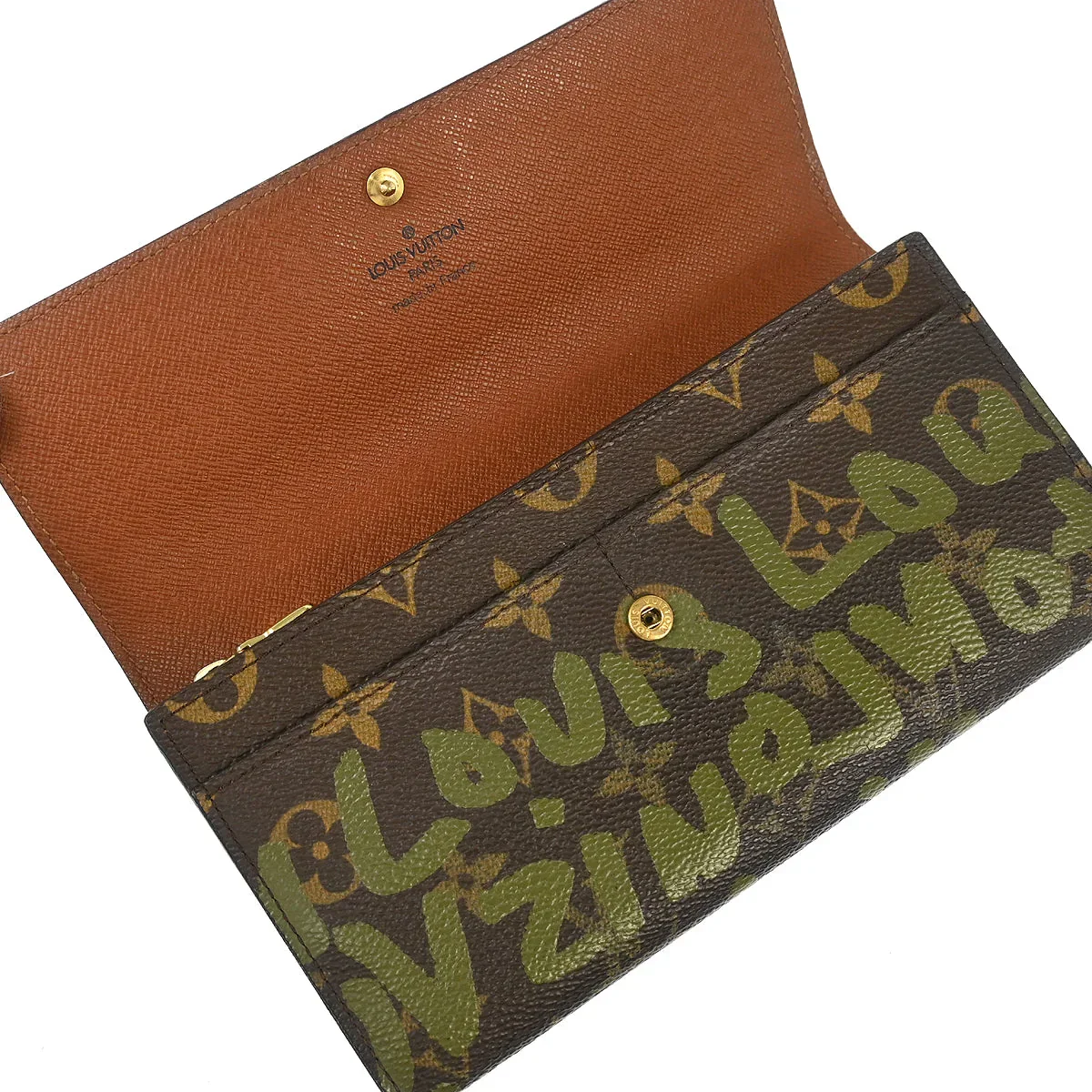 Louis Vuitton 2001 Monogram Graffiti Portefeuille Sarah Wallet M92188 - Image 4