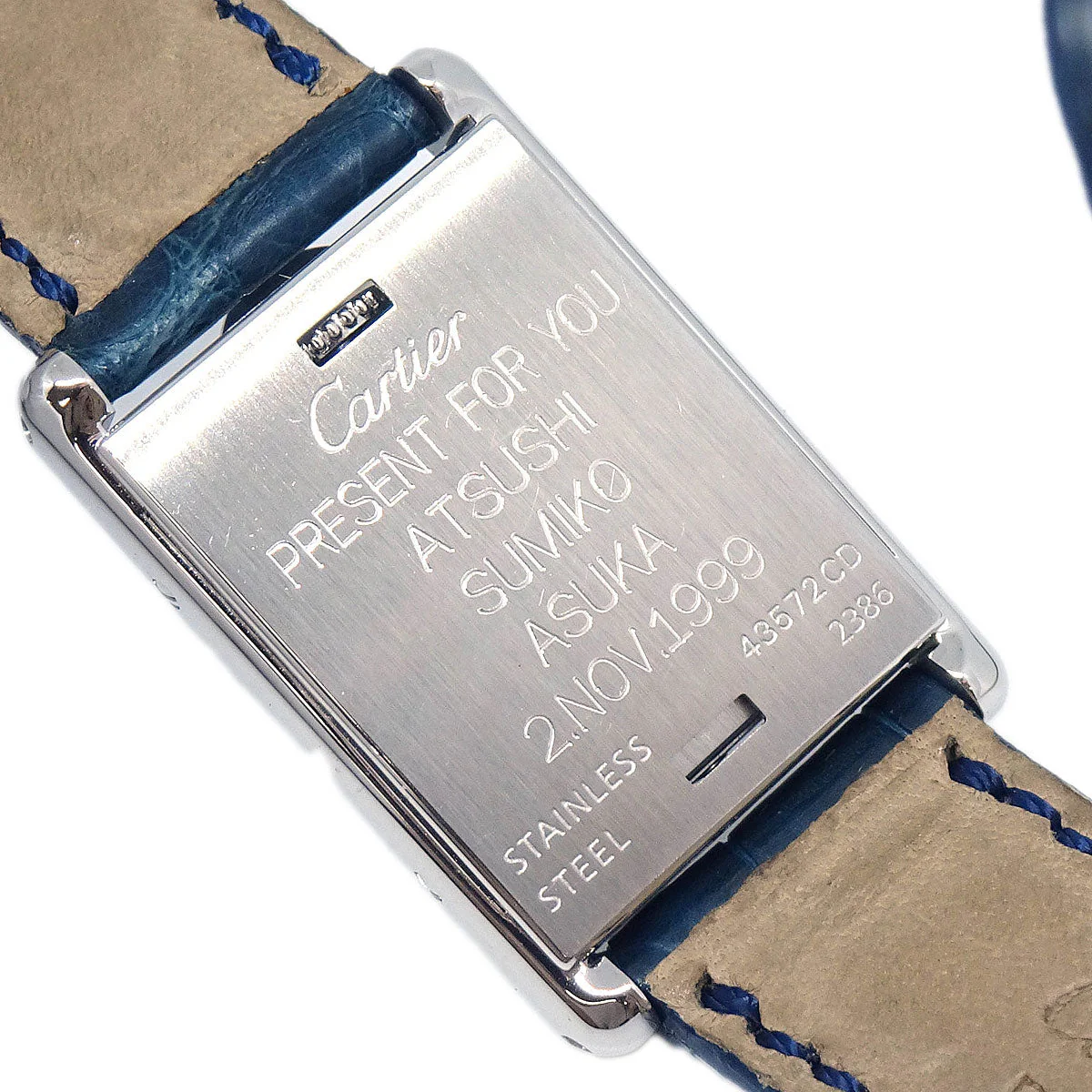 Cartier * Tank Basculante SM Ref.2386 Quartz Watch SS - Image 8