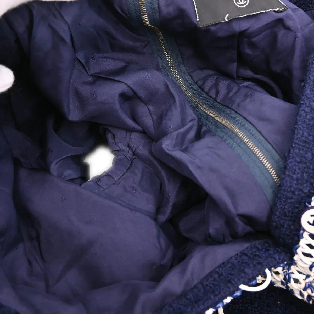 Chanel Setup Suit Jacket Skirt Navy - Image 6