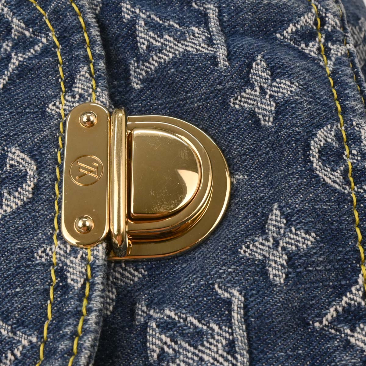 Louis Vuitton Blue Monogram Denim Baggy GM Shoulder Bag M95048 - Image 4