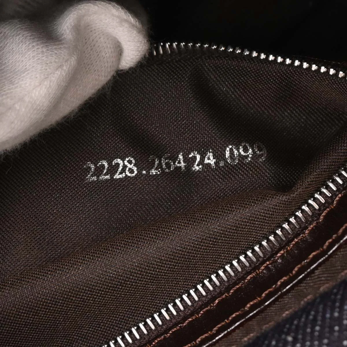 Fendi Navy Denim Baguette Handbag - Image 10