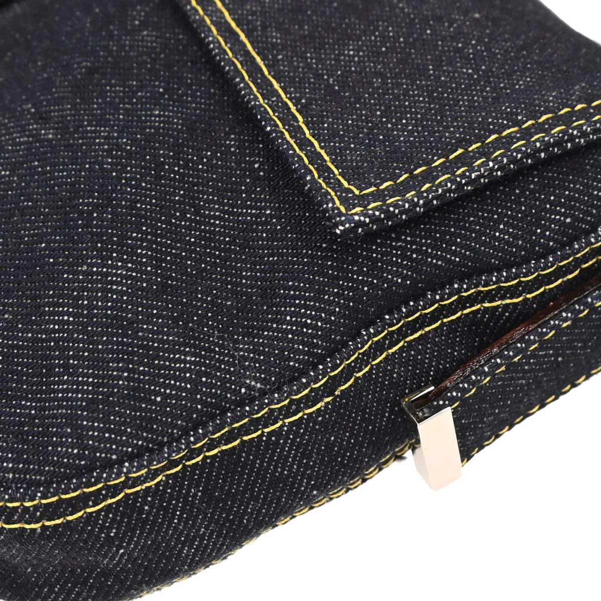 Fendi Navy Denim Baguette Handbag - Image 6