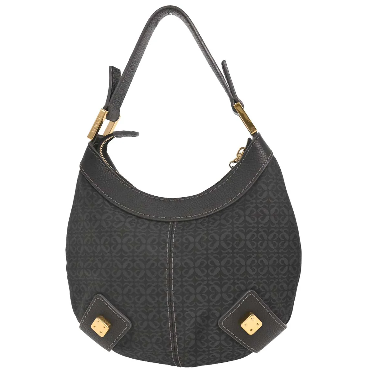 Loewe Navy Canvas Handbag - Image 2