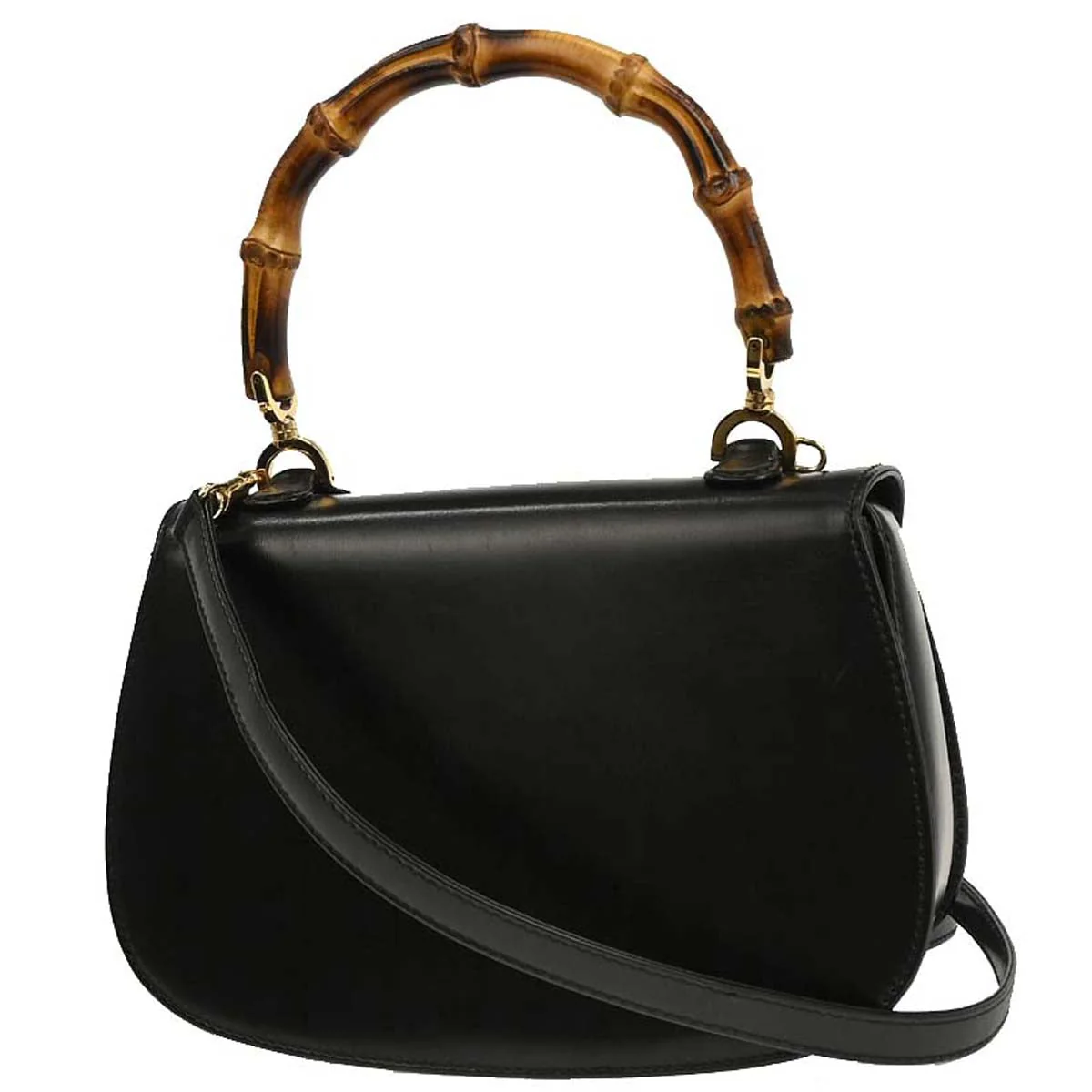 Gucci Black Bamboo 2way Shoulder Handbag - Image 2