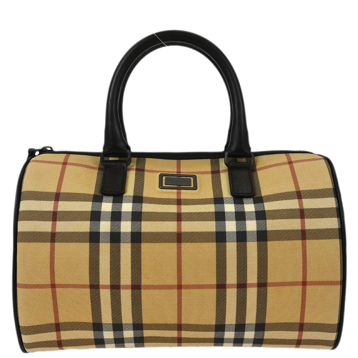 Burberry Beige PVC Burberry Check Handbag