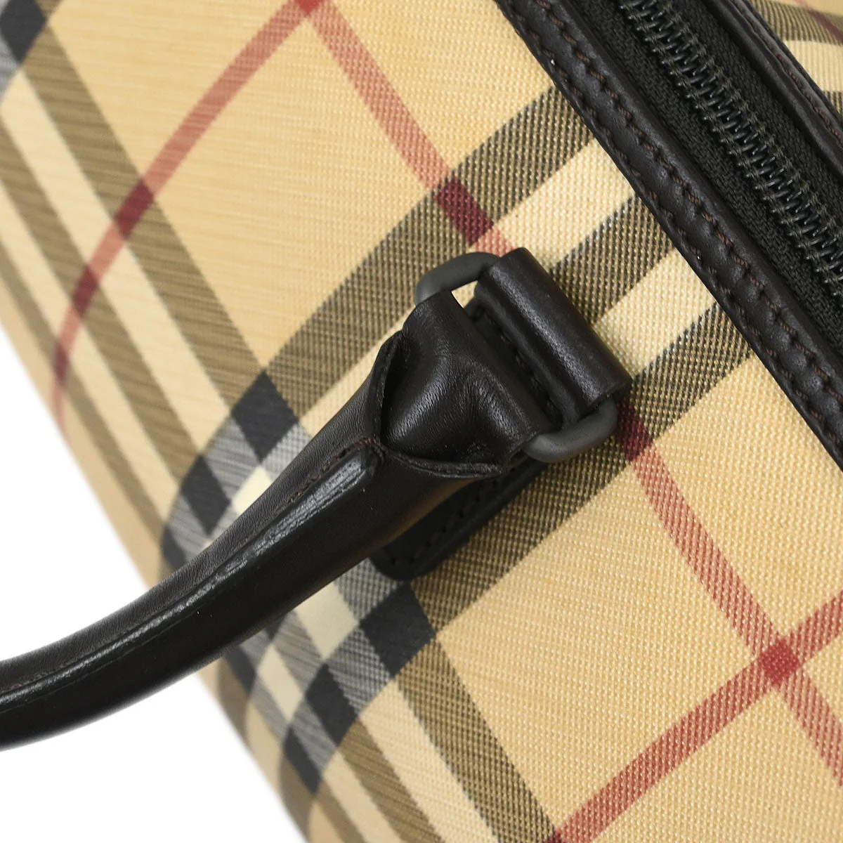 Burberry Beige PVC Burberry Check Handbag - Image 6
