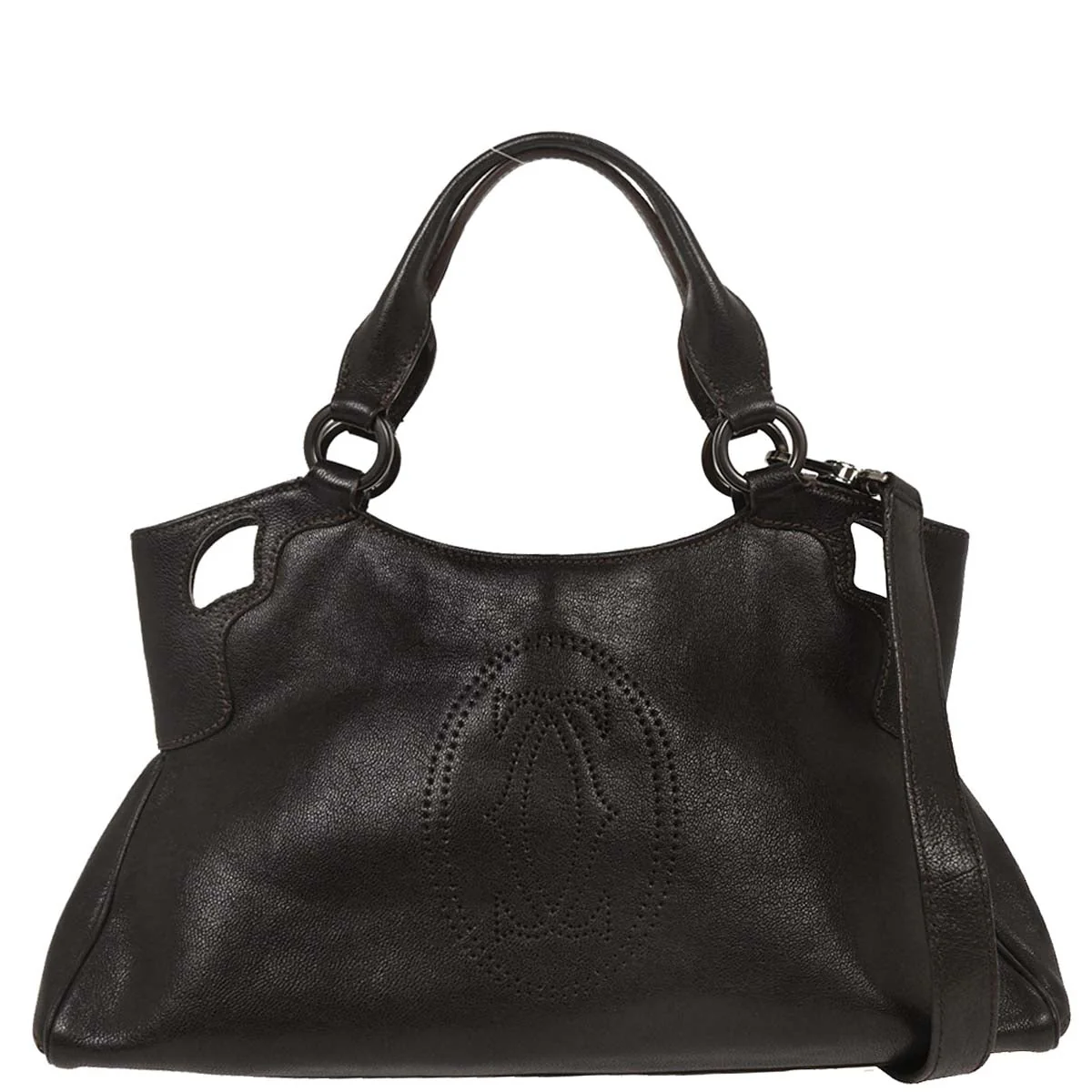 Cartier Black Marcello 2way Shoulder Handbag