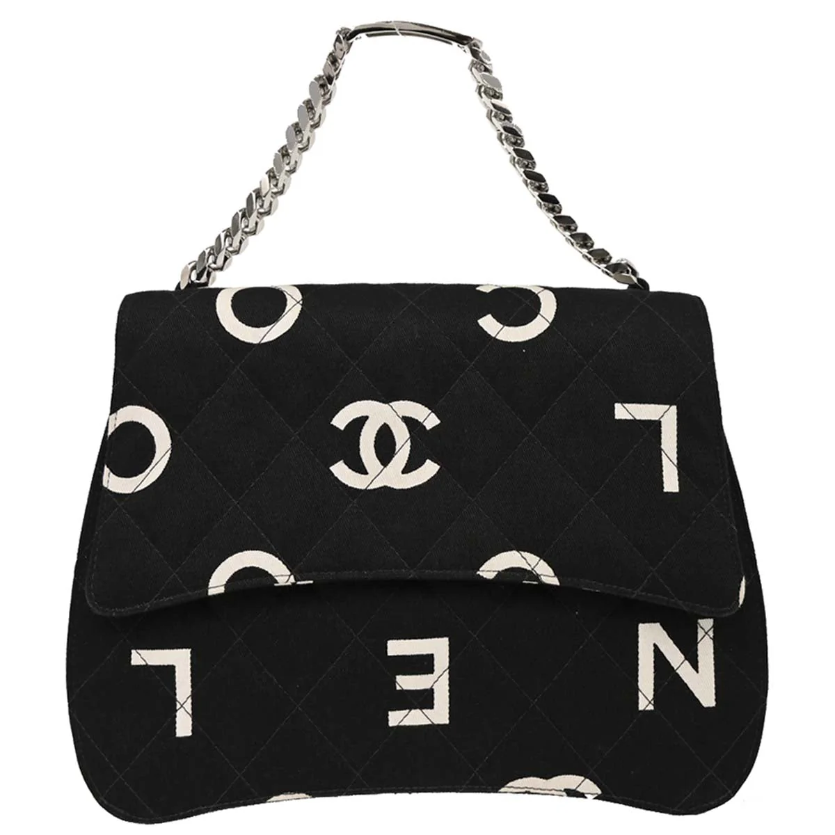 Chanel 1996-1997 Black Cotton Handbag