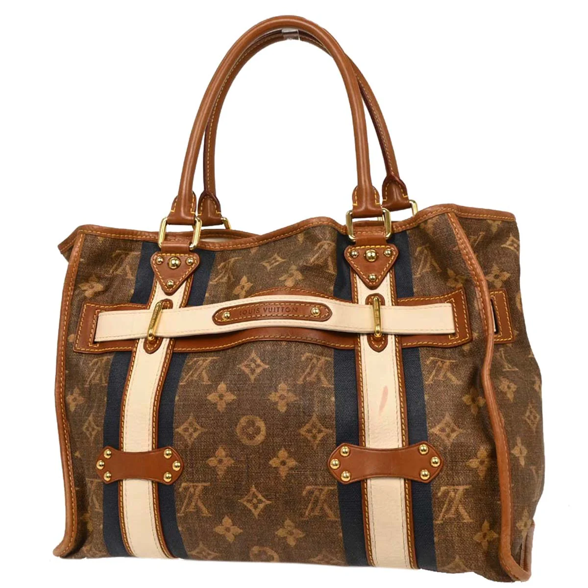 Louis Vuitton 2007 Monogram Tisse Sac Rayures GM Tote Handbag M56385 - Image 2
