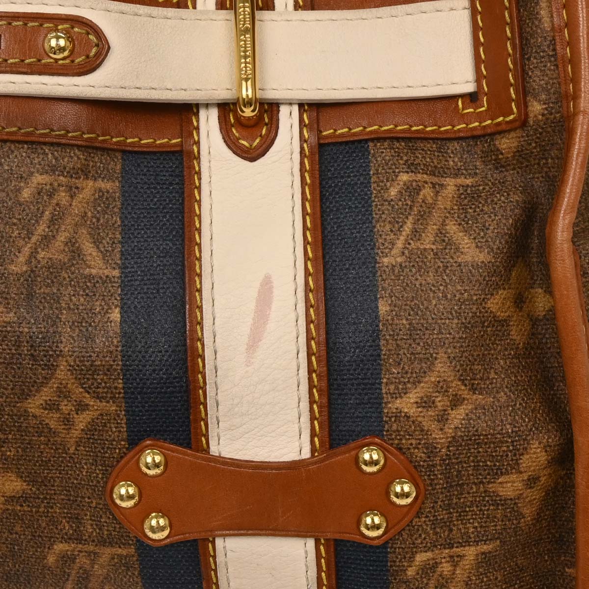 Louis Vuitton 2007 Monogram Tisse Sac Rayures GM Tote Handbag M56385 - Image 3