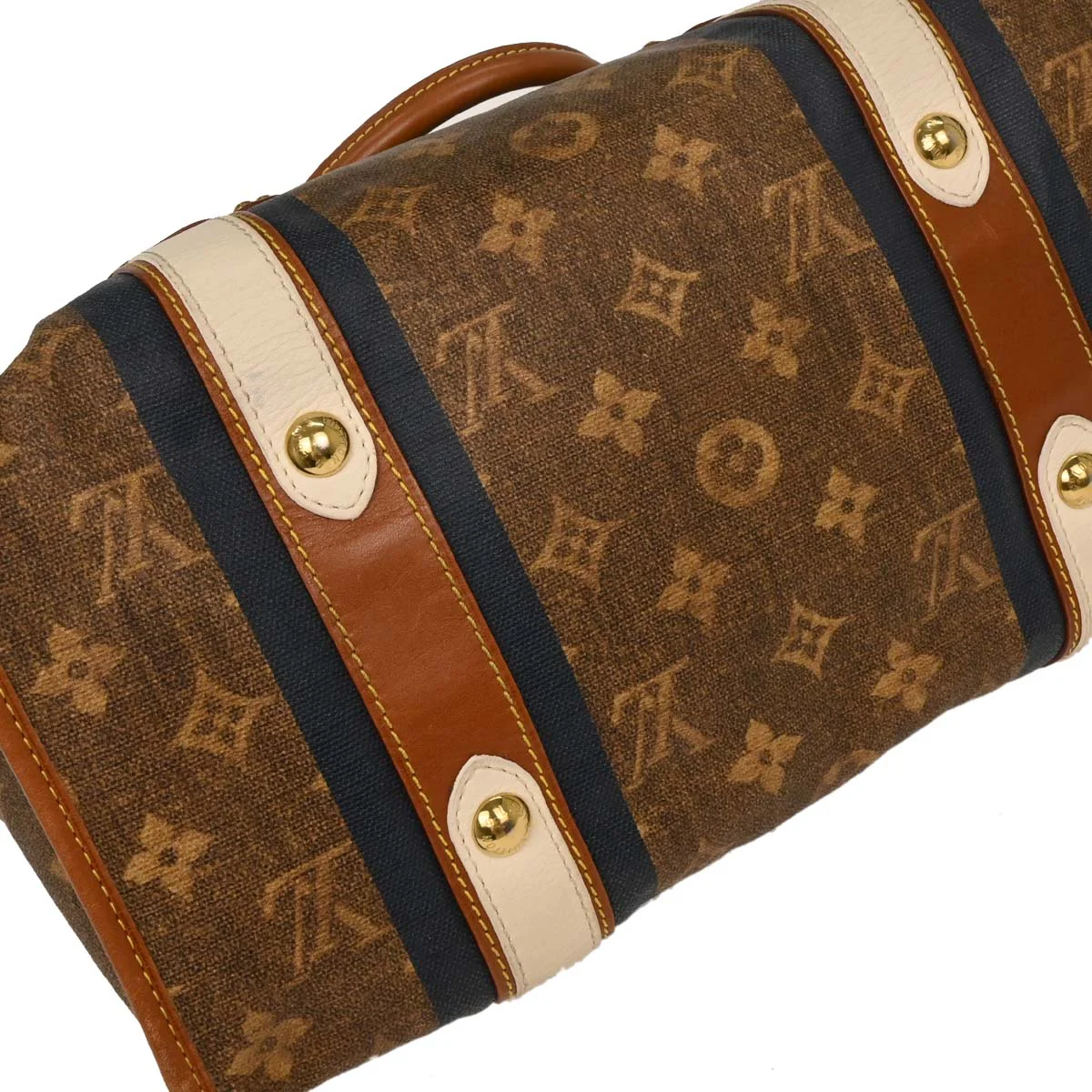 Louis Vuitton 2007 Monogram Tisse Sac Rayures GM Tote Handbag M56385 - Image 6