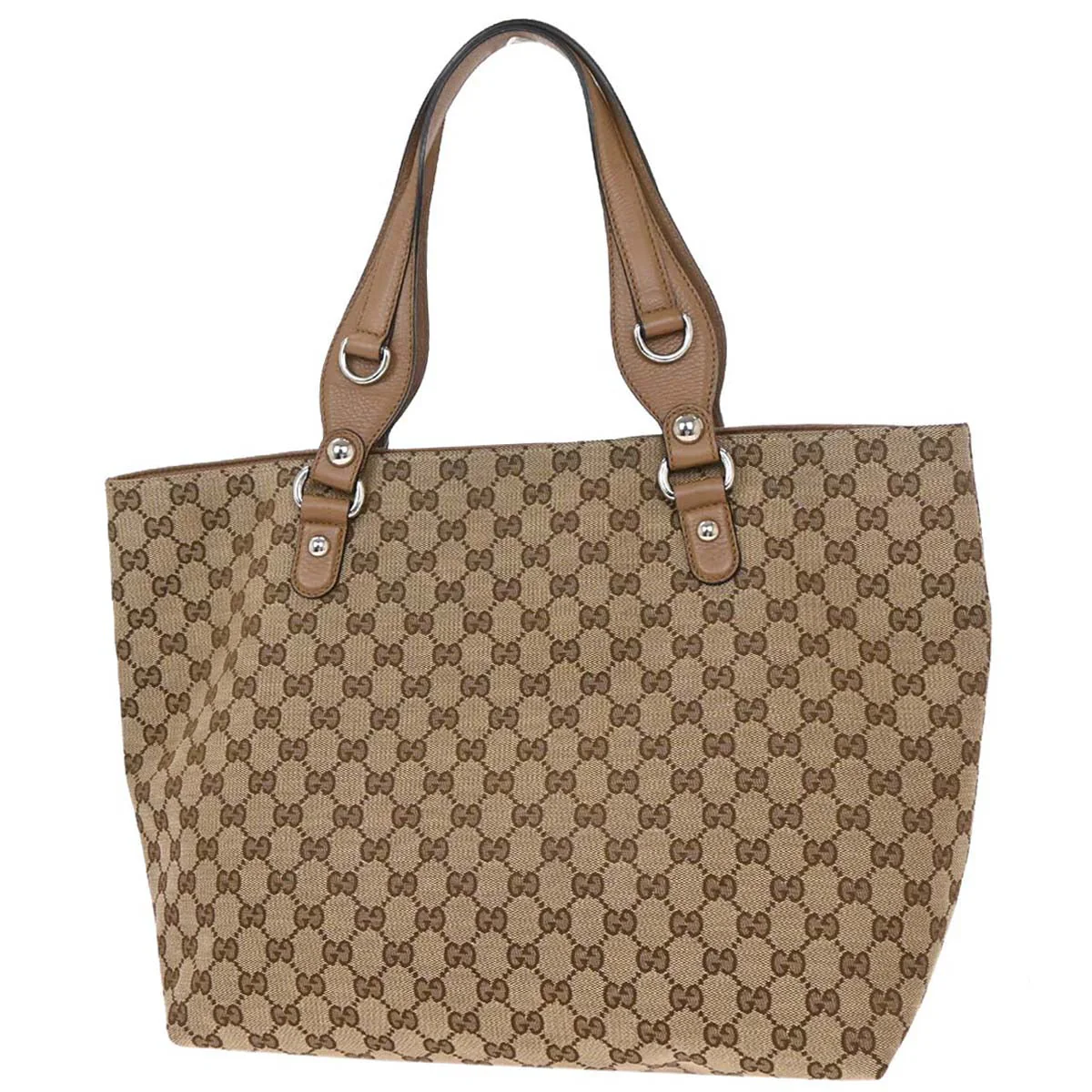 Gucci Beige Horsebit GG Tote Handbag - Image 2