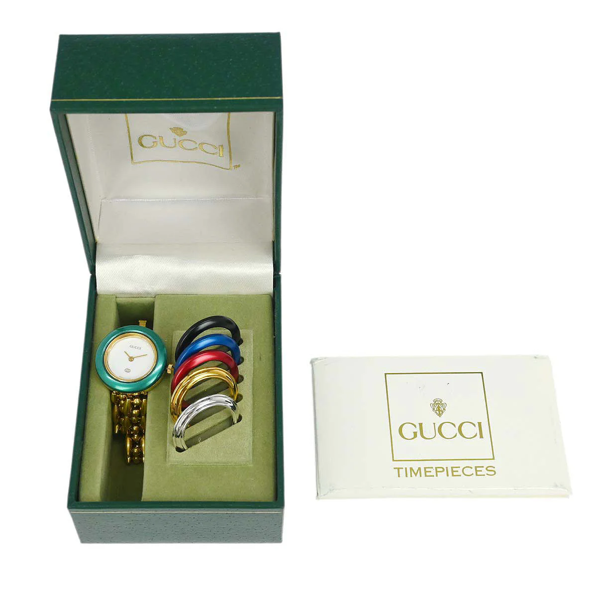 Gucci 11/12 Change Bezel Chameleon Quartz Watch SS - Image 2