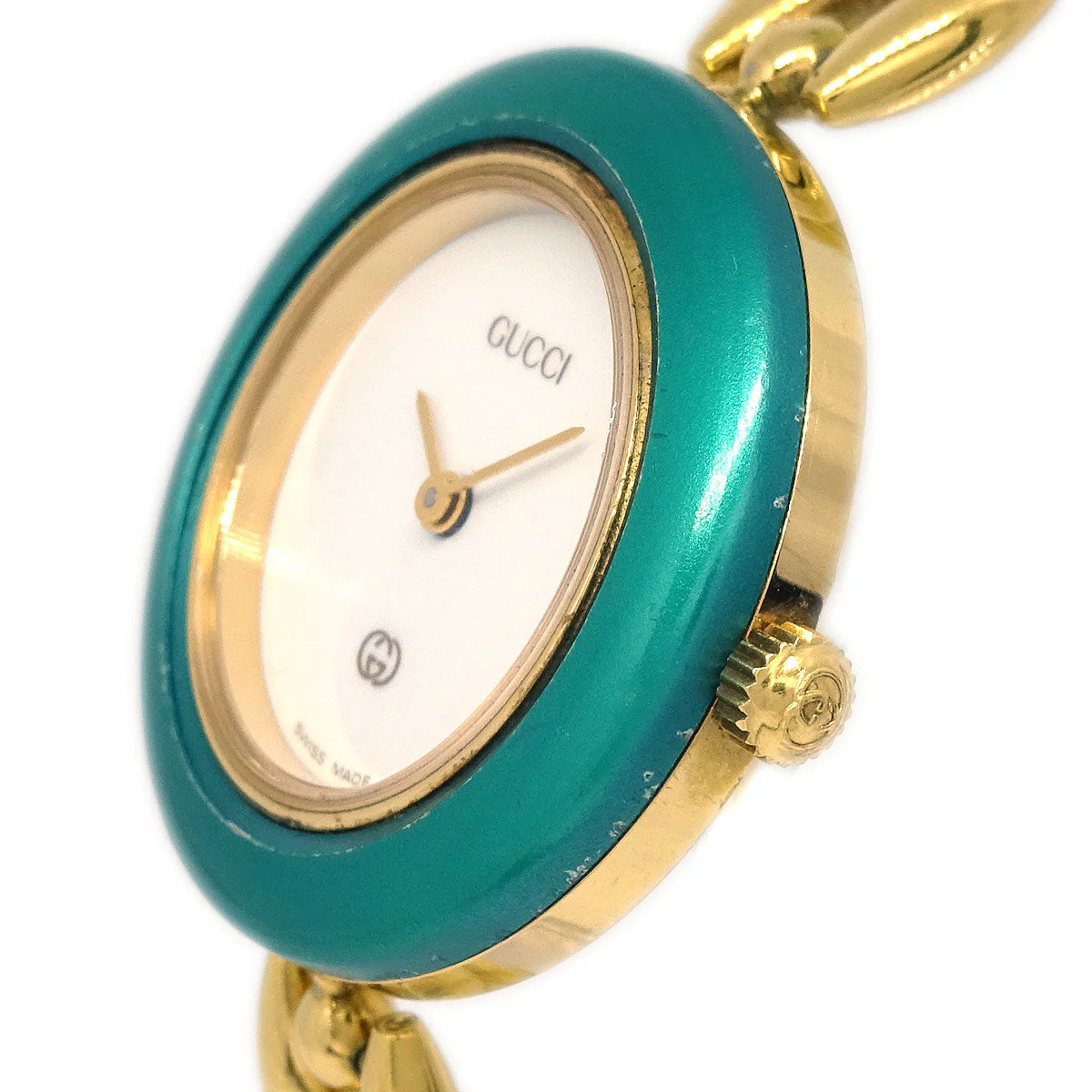 Gucci 11/12 Change Bezel Chameleon Quartz Watch SS - Image 4