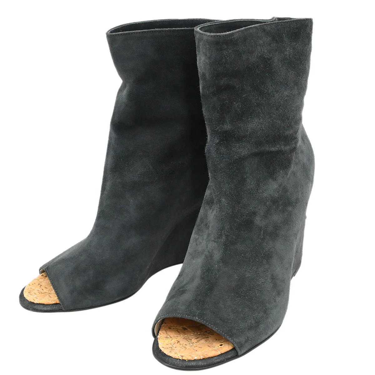 Chanel * Open-Toe Short Boots Shoes #37 1/2
