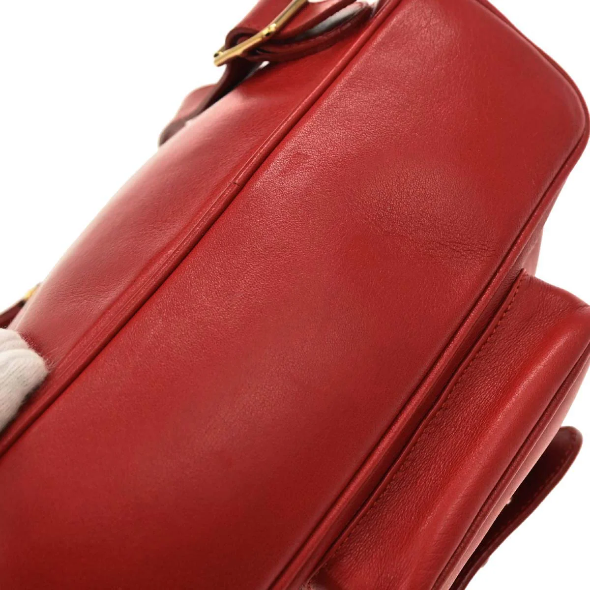 Gucci Red Bamboo Backpack - Image 6