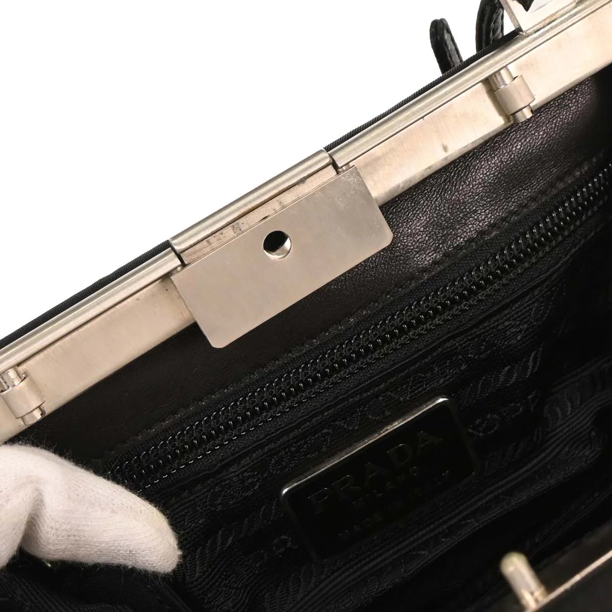 Prada Black Nylon Shoulder Bag - Image 8