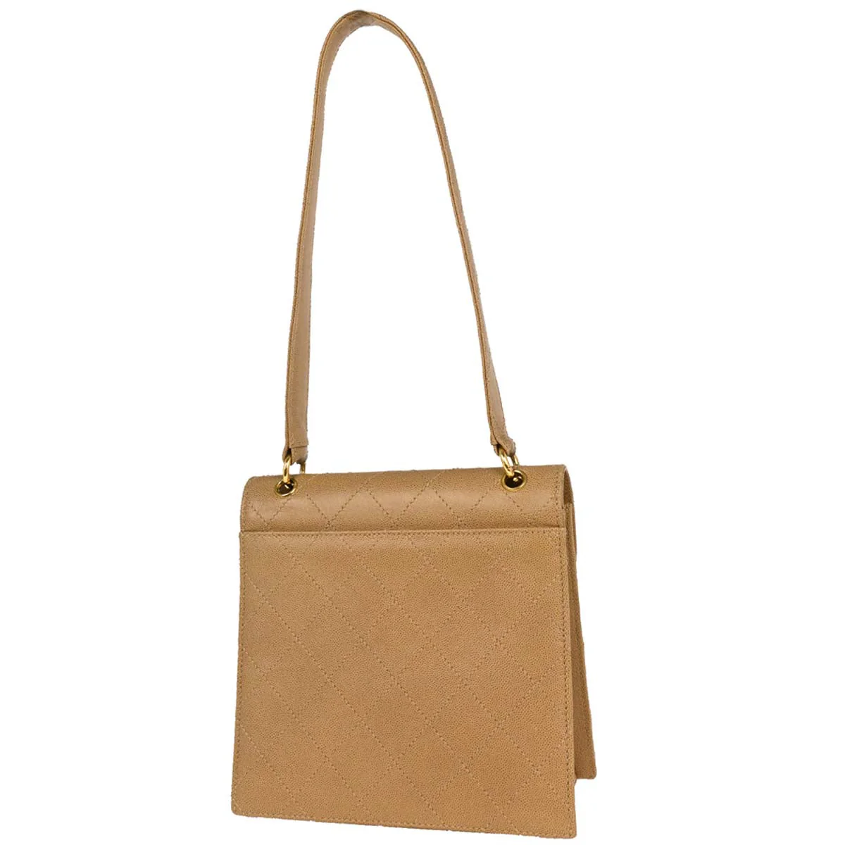 Chanel Beige Caviar Handbag - Image 2