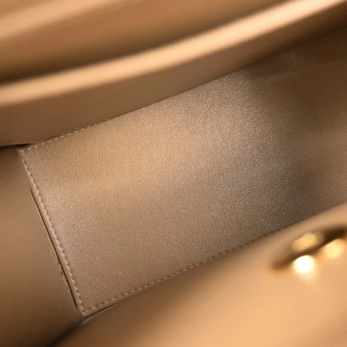 Chanel Beige Caviar Handbag - Image 8