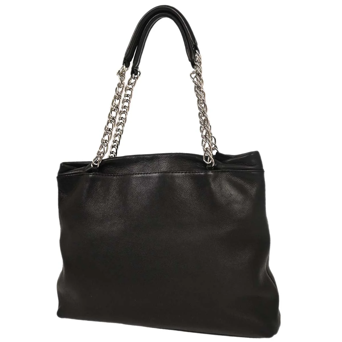 Chanel 2008-2009 Black Caviar Tote Handbag - Image 2