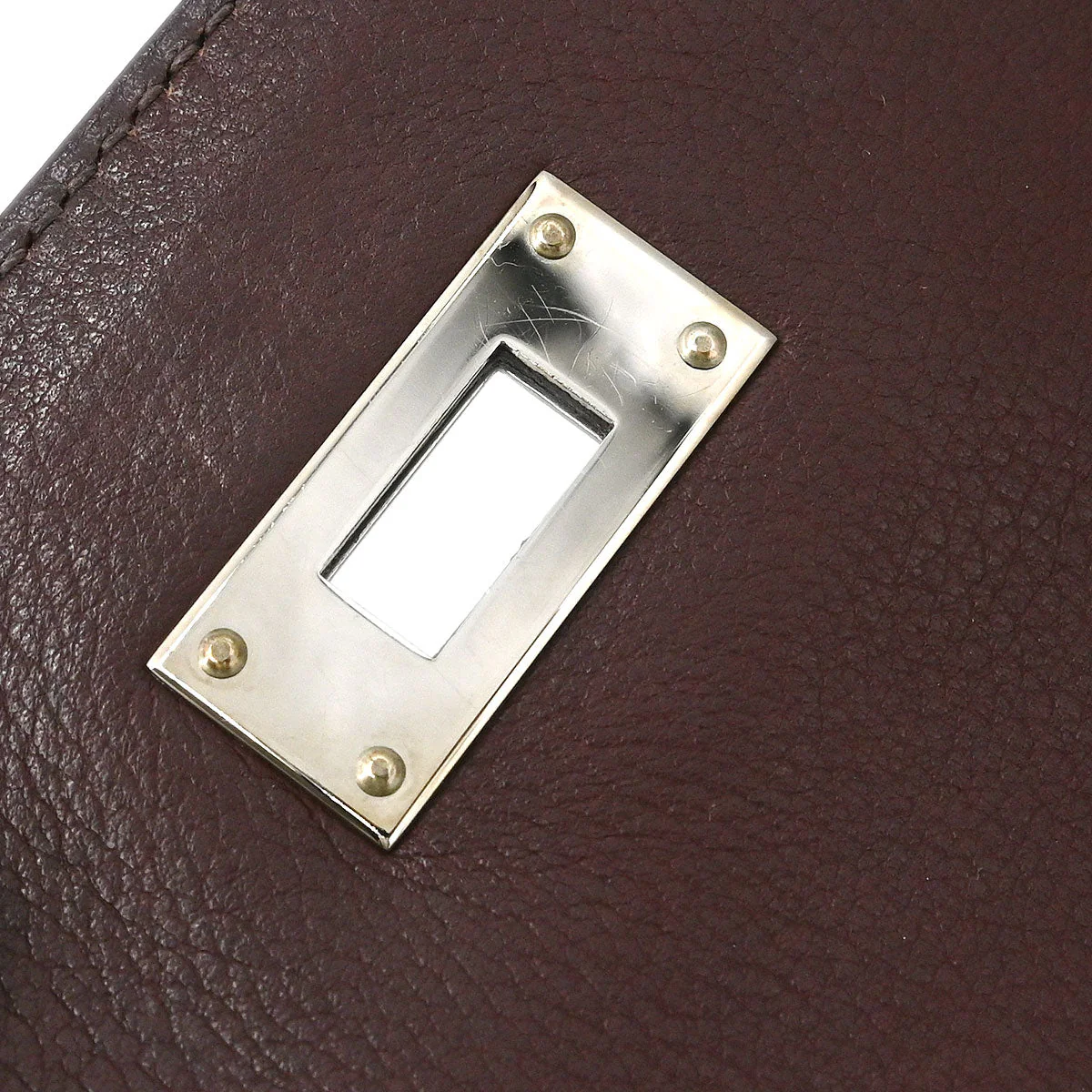Hermes Havane Veau Evergrain Kelly 28 Retourne 2way Shoulder Handbag - Image 11