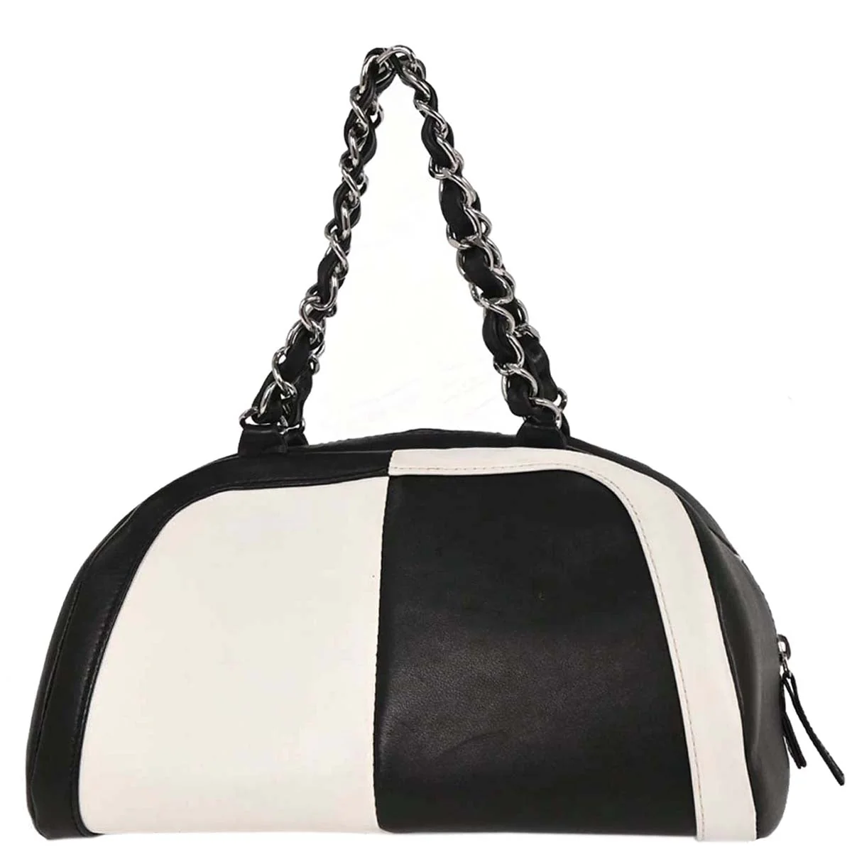 Chanel 2005-2006 Black Lambskin Bowling Bag - Image 3