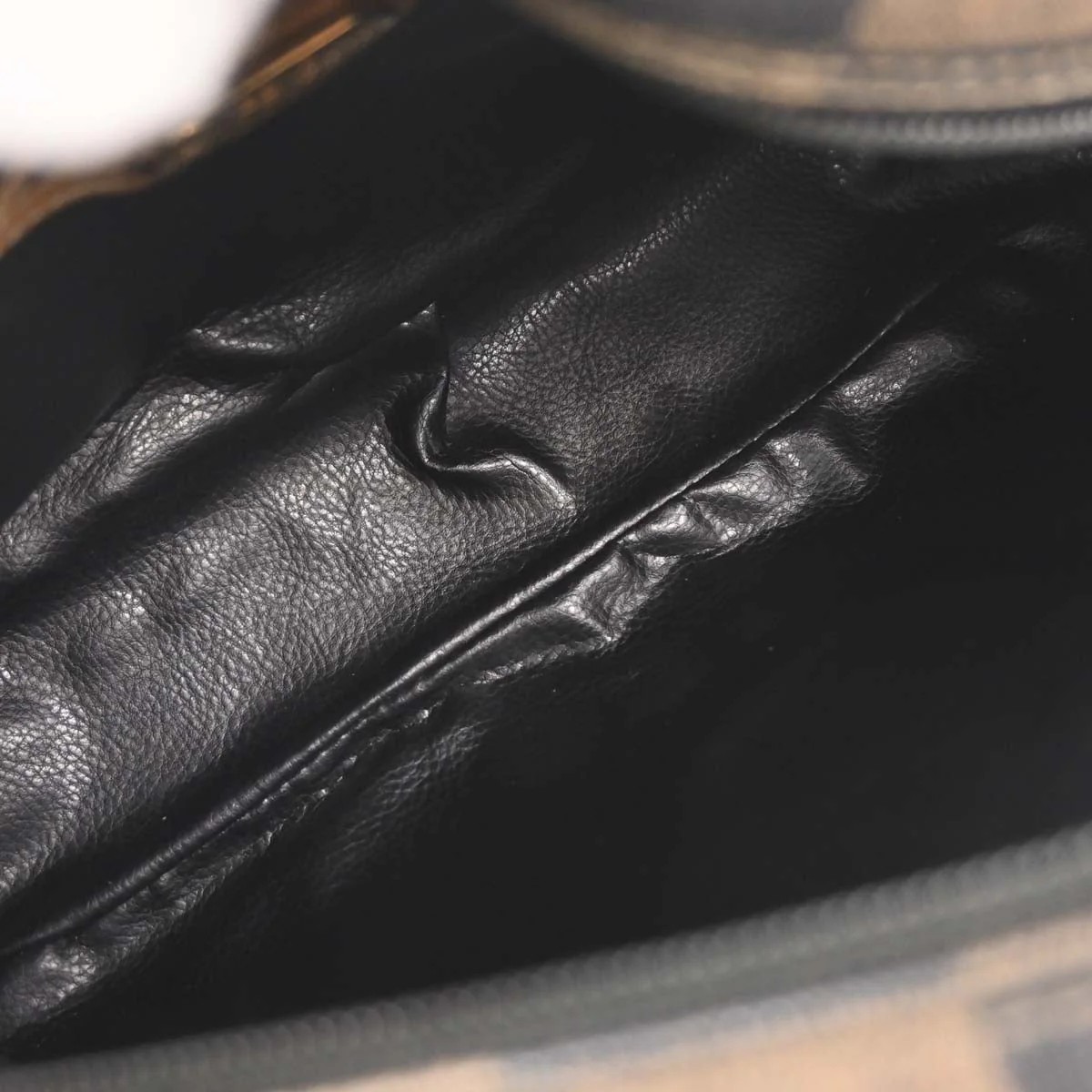 Fendi Brown Black Pequin Check Shoulder Bag - Image 8