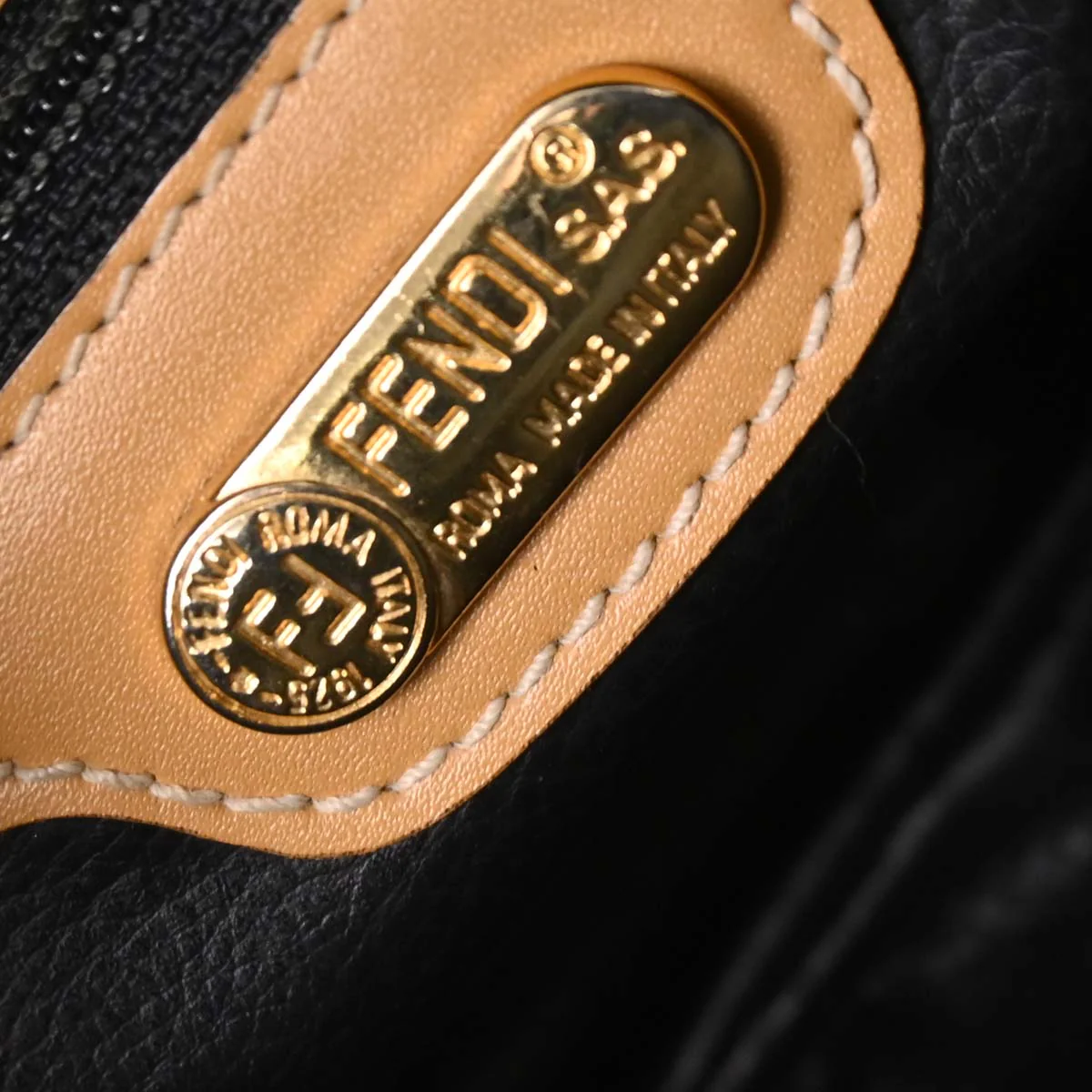 Fendi Brown Black Pequin Check Shoulder Bag - Image 9