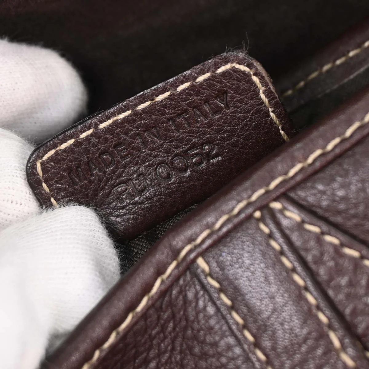 Christian Dior Brown Leather Saddle Handbag - Image 10