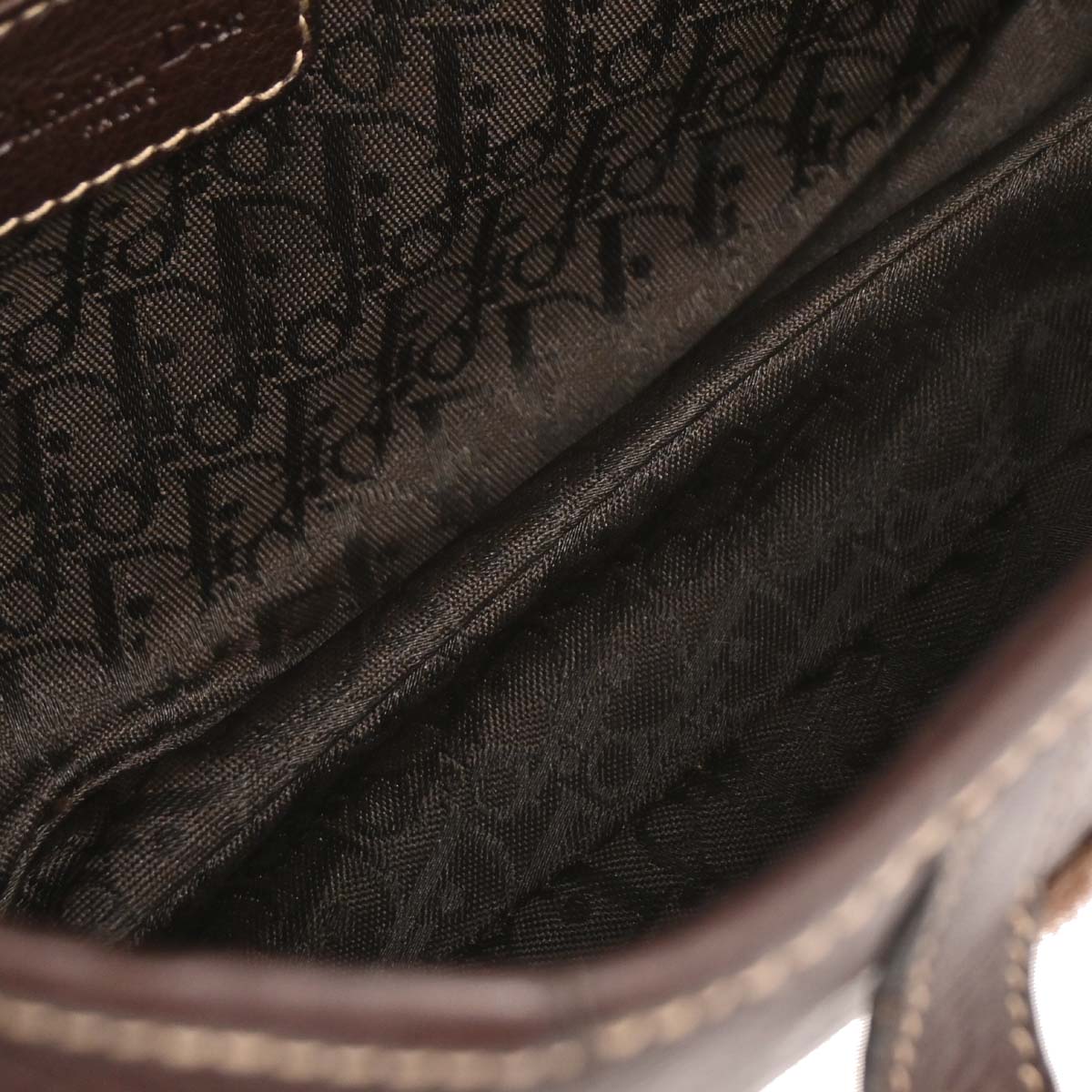 Christian Dior Brown Leather Saddle Handbag - Image 8