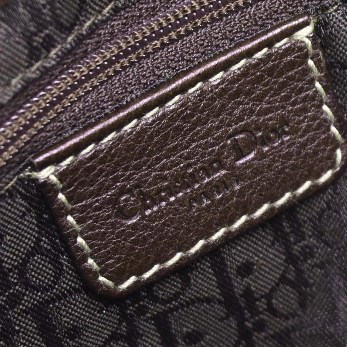 Christian Dior Brown Leather Saddle Handbag - Image 9