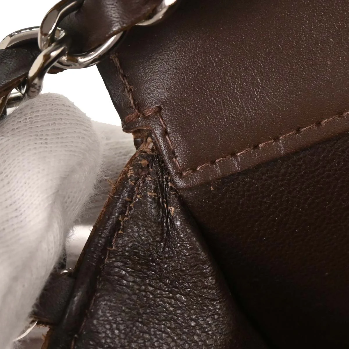 Chanel 2001-2003 Calfskin Wild Stitch Choco Bar Waffle Shoulder Bag - Image 10