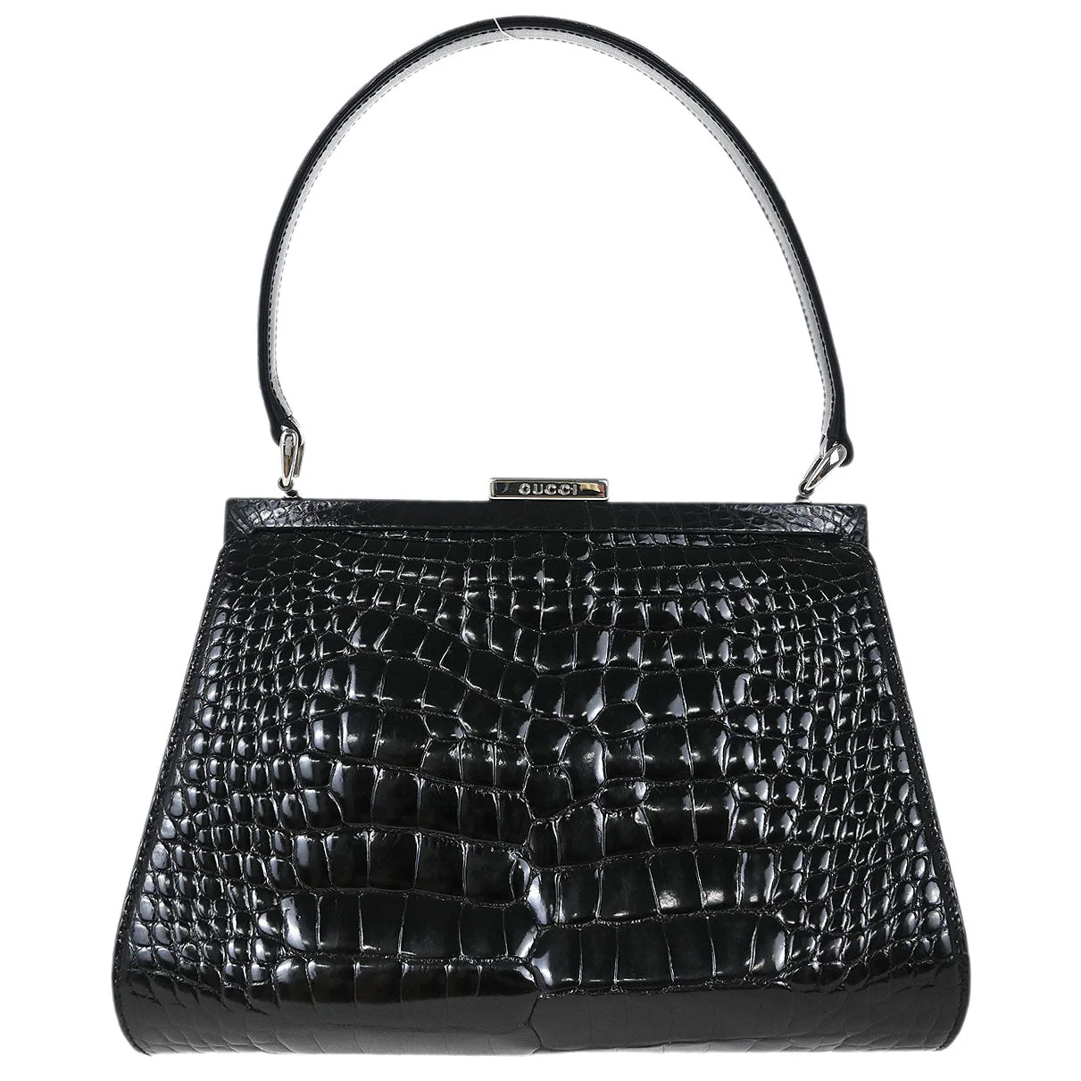 Gucci * Black Crocodile Handbag