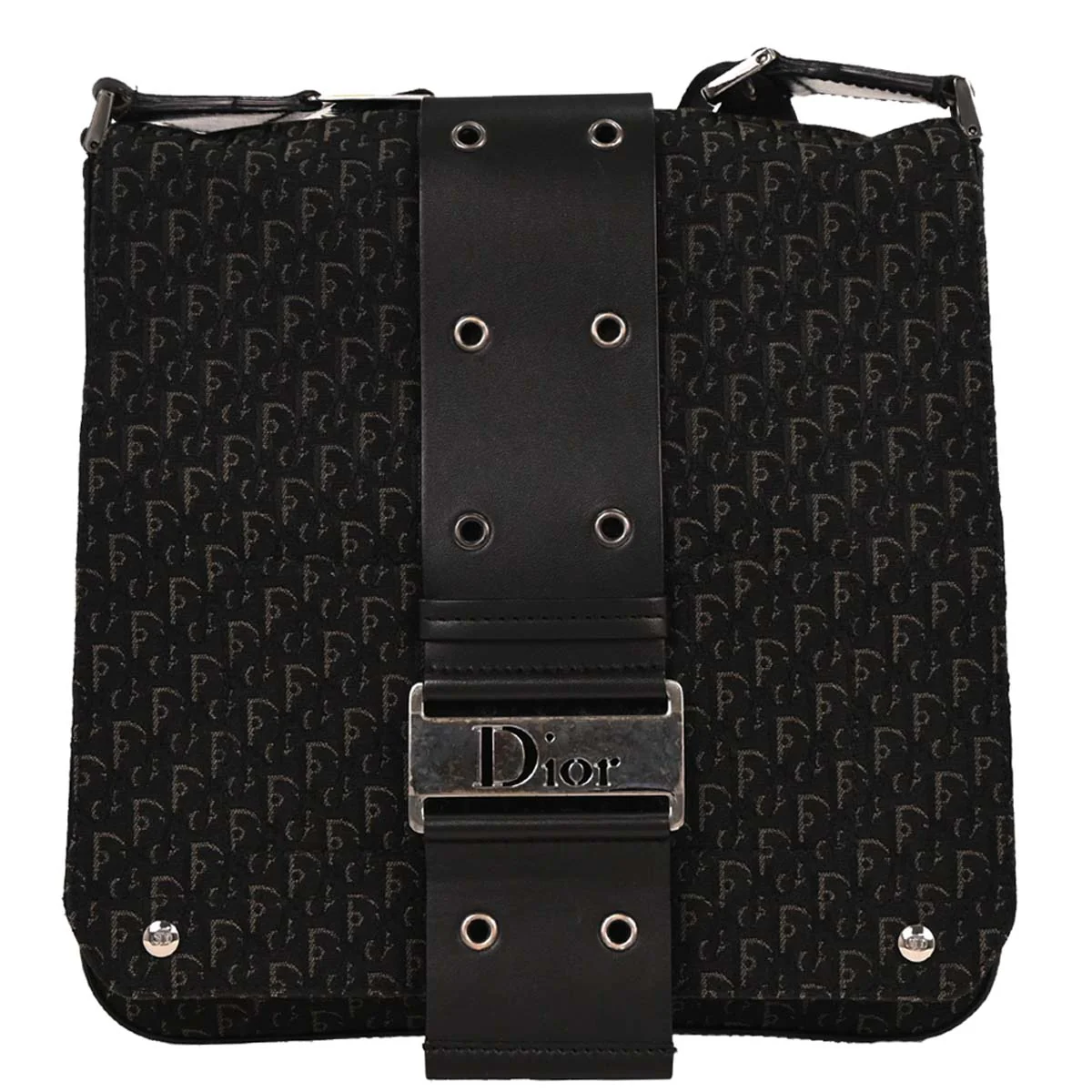 Christian Dior Black Trotter Street Chic Shoulder Bag