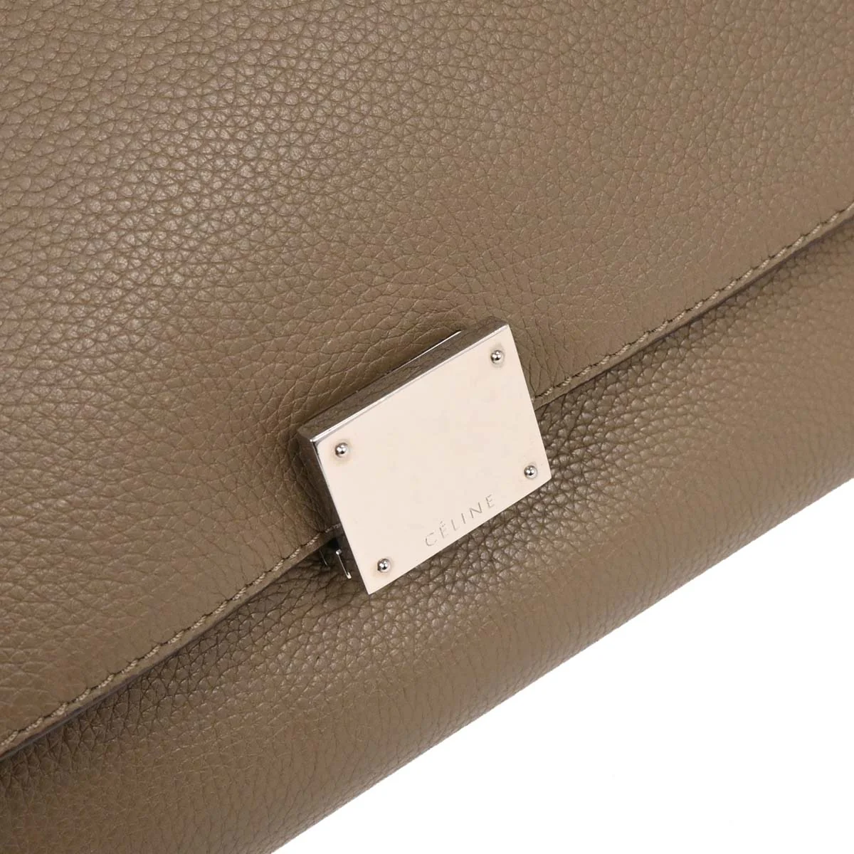 Celine Brown Leather Suede Trapeze 2way Shoulder Handbag - Image 3